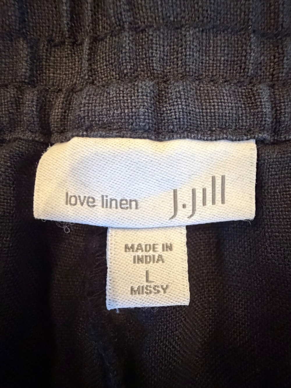 J. Jill Love Linen Bermuda Black Linen Shorts, Vacation, Summer, Size Large - Picture 5 of 10